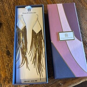 NIB House of Harlow gold earrings